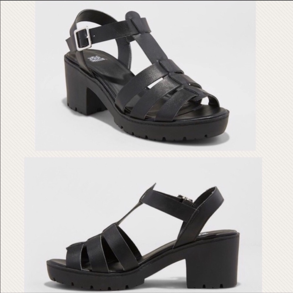Chunky Black Platform Sandal